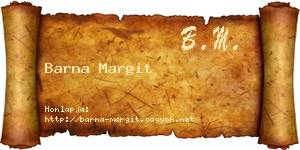 Barna Margit névjegykártya
